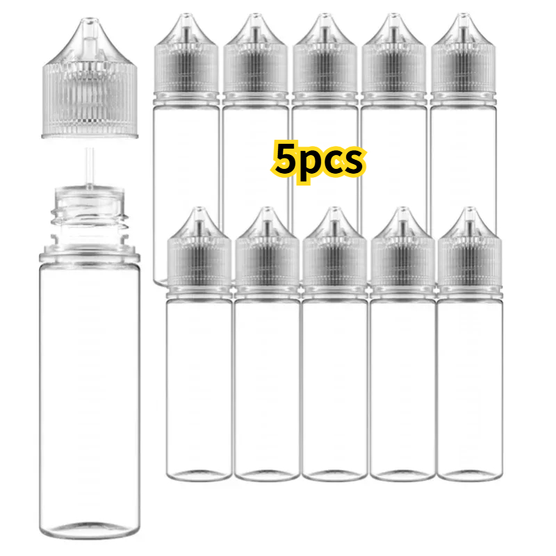 Juice Bottle Dropper - 5PCS 30ml-120ml PET Trasparente Bottiglie Contagocce